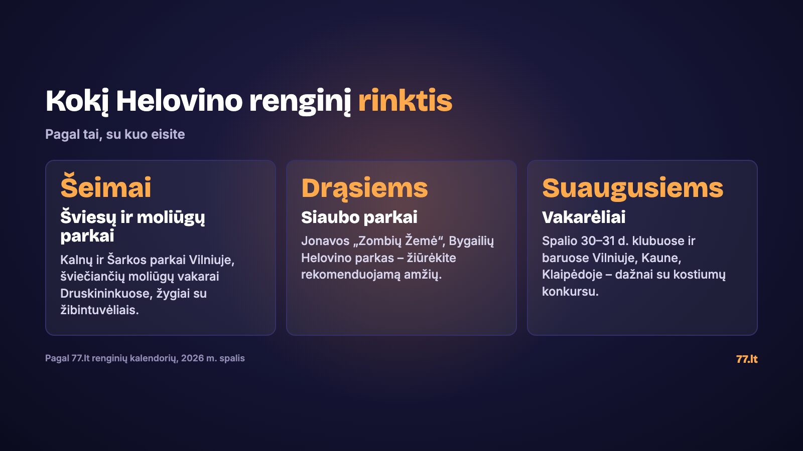 Kokį Helovino renginį rinktis: šeimai, drąsiems, suaugusiems