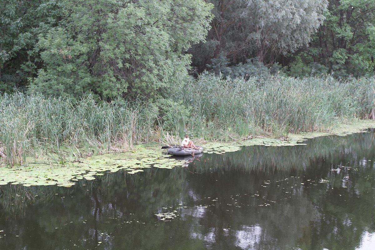 Upės atšaka ir nendrynai Oleškuose, Chersono srityje, iki karo