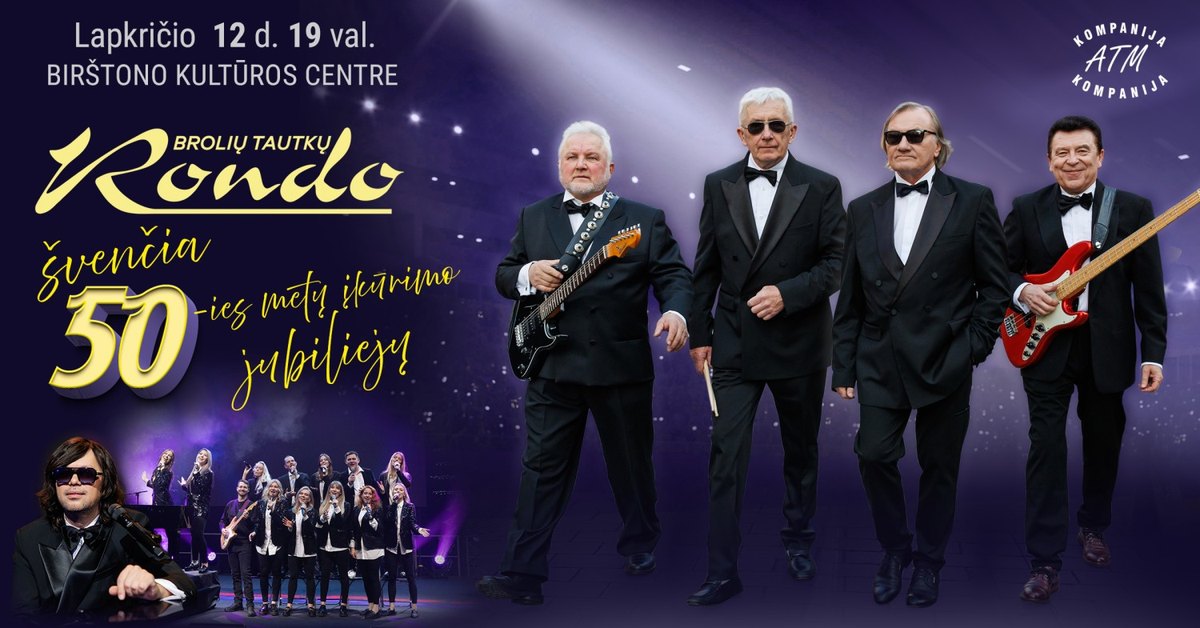 Brolių Tautkų Rondo 50-mečio koncerto plakatas