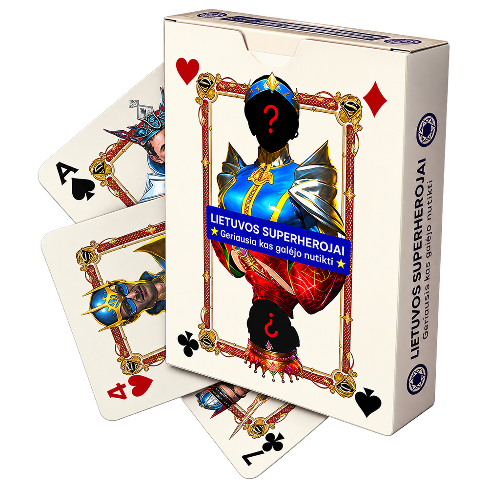 “Lietuvos Superherojai” card deck (Superheroes of Lithuania)