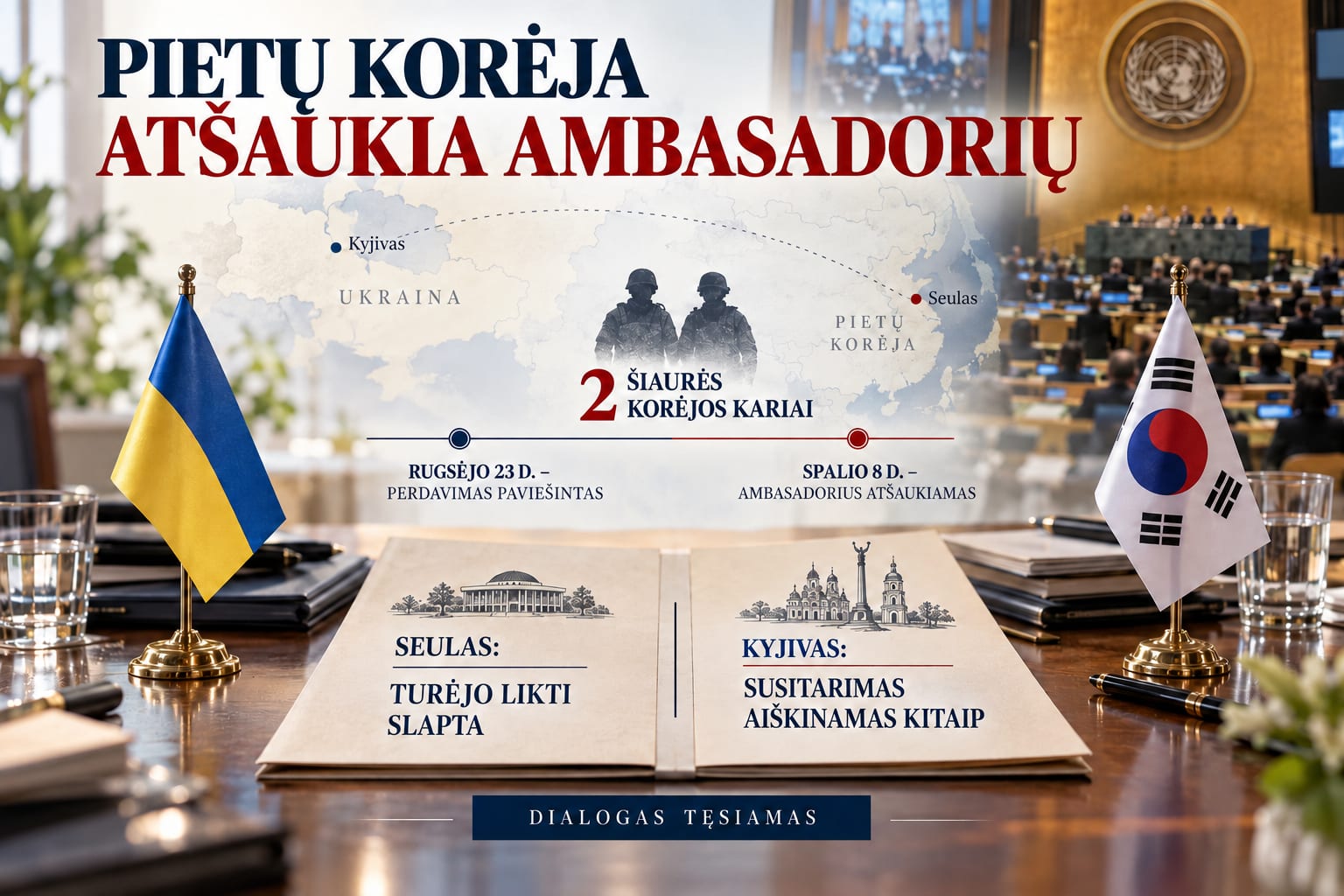 Pietų Korėja atšaukia ambasadorių
