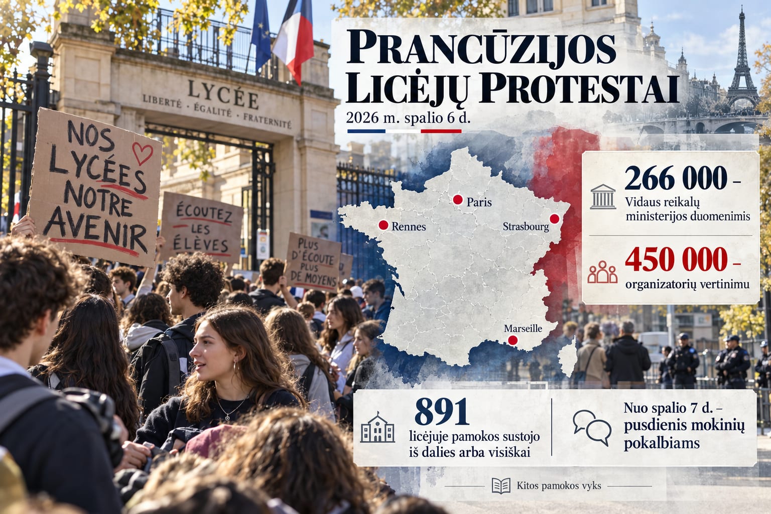 Eitynės vyko Paryžiuje, Marselyje, Strasbūre