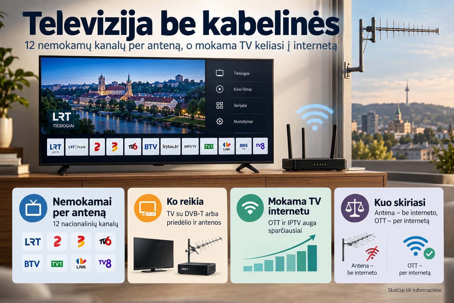 Internetinė televizija keičia kabelinę