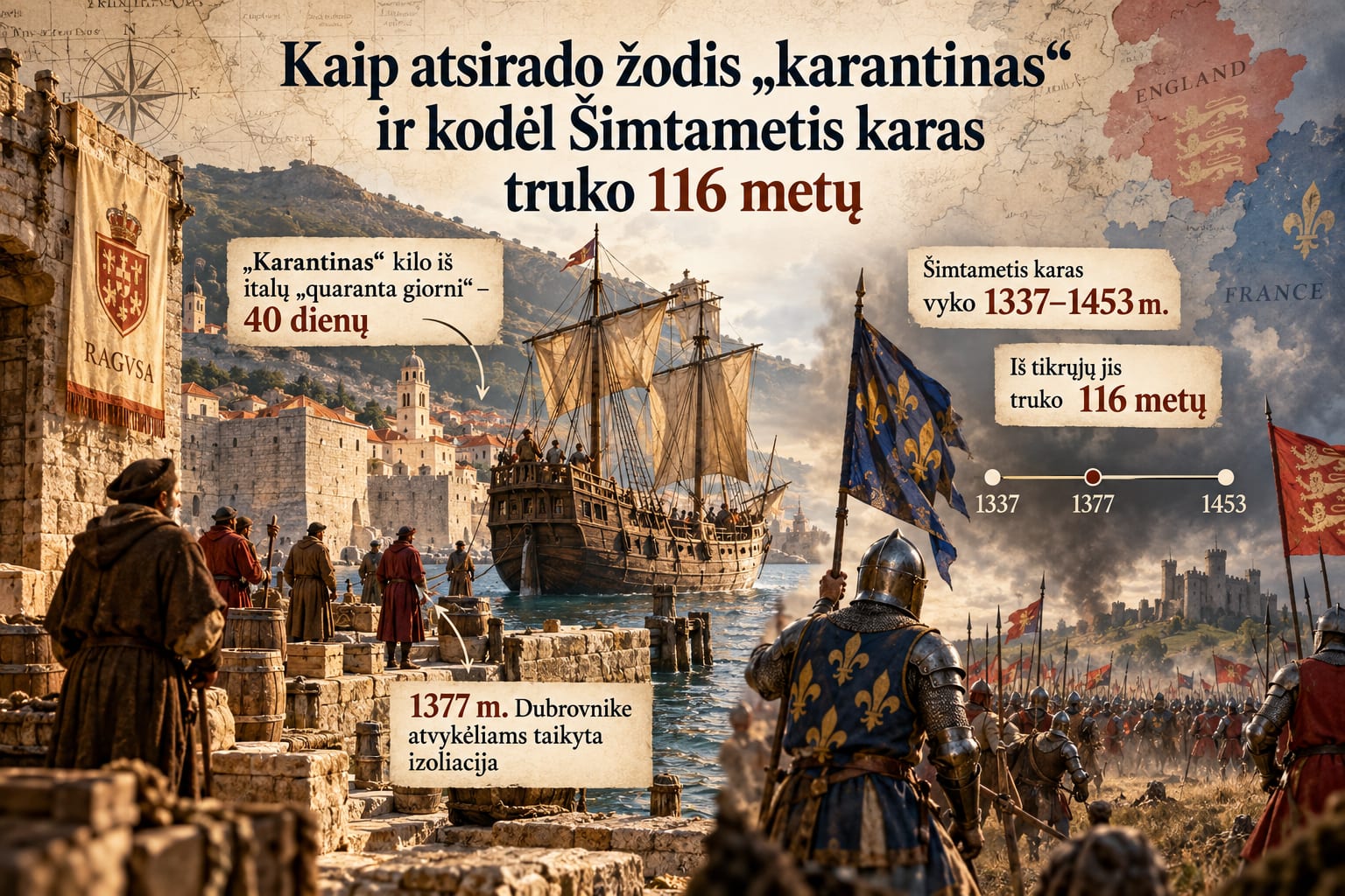 Kaip atsirado žodis Karantinas
