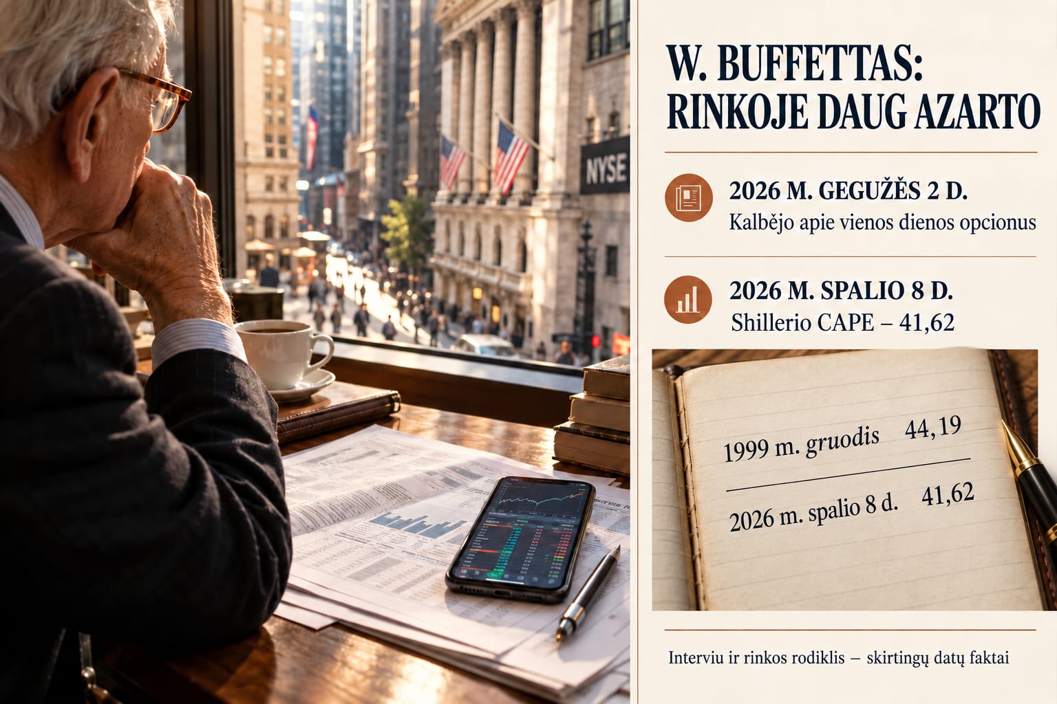W. Buffettas palygino akcijų rinką su bažnyčia, prie kurios prijungtas kazino