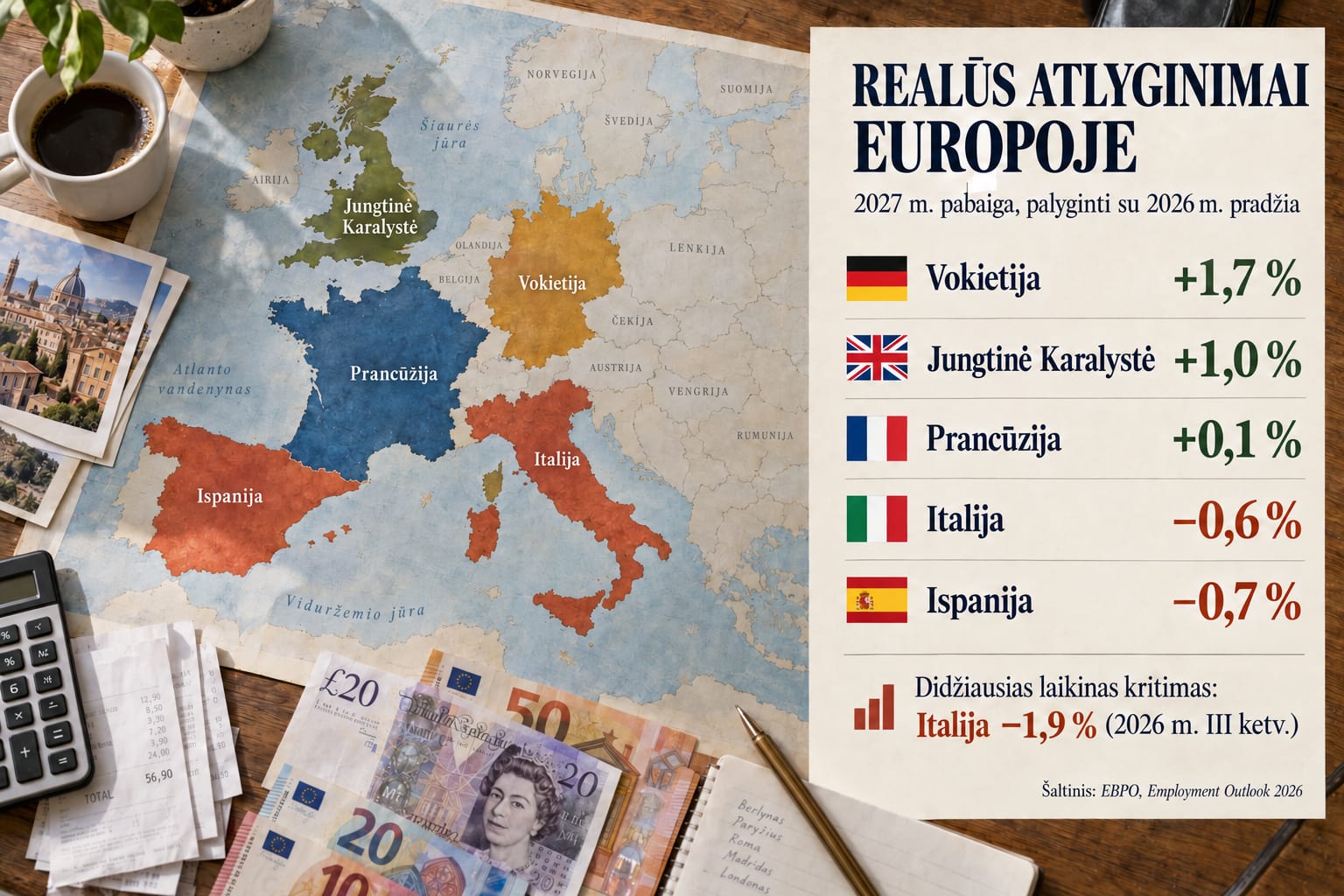 Realieji atlyginimai 2027 m. pirmąjį ketvirtį