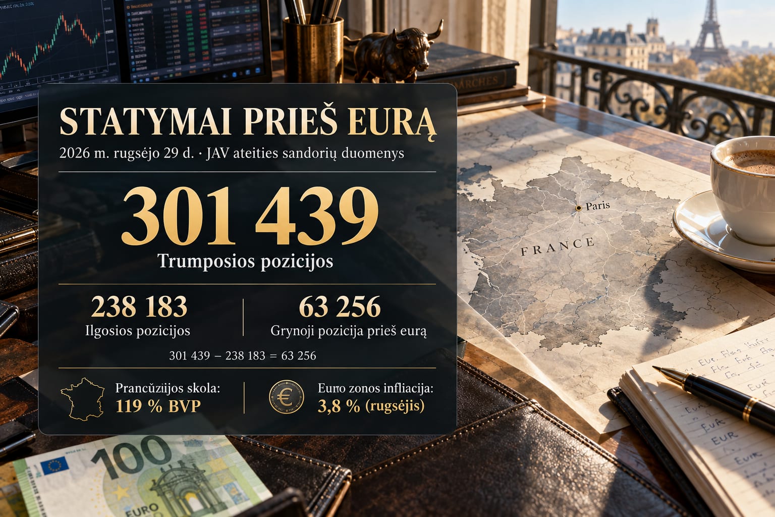 1,10 dolerio už eurą
