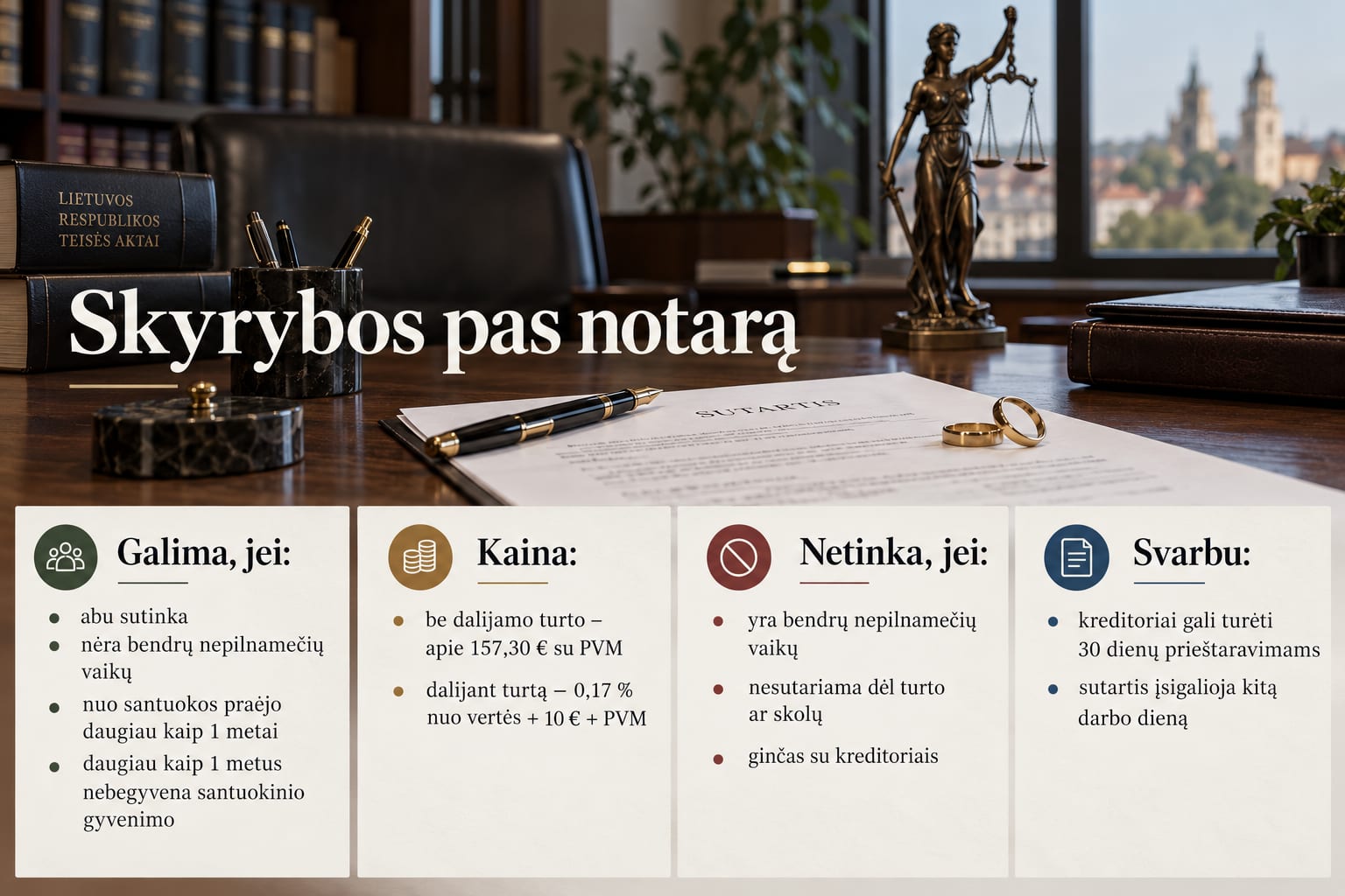 Skyrybos pas notarą