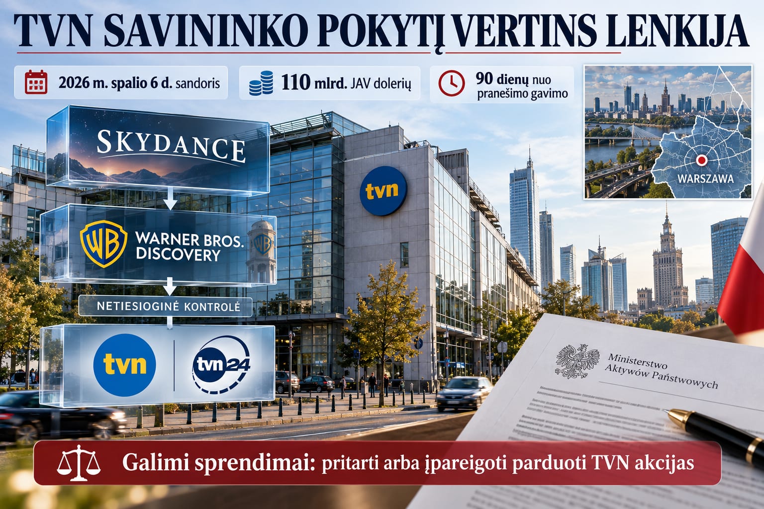 Skydaqnce perimja Lenkijos TVN kontrolę