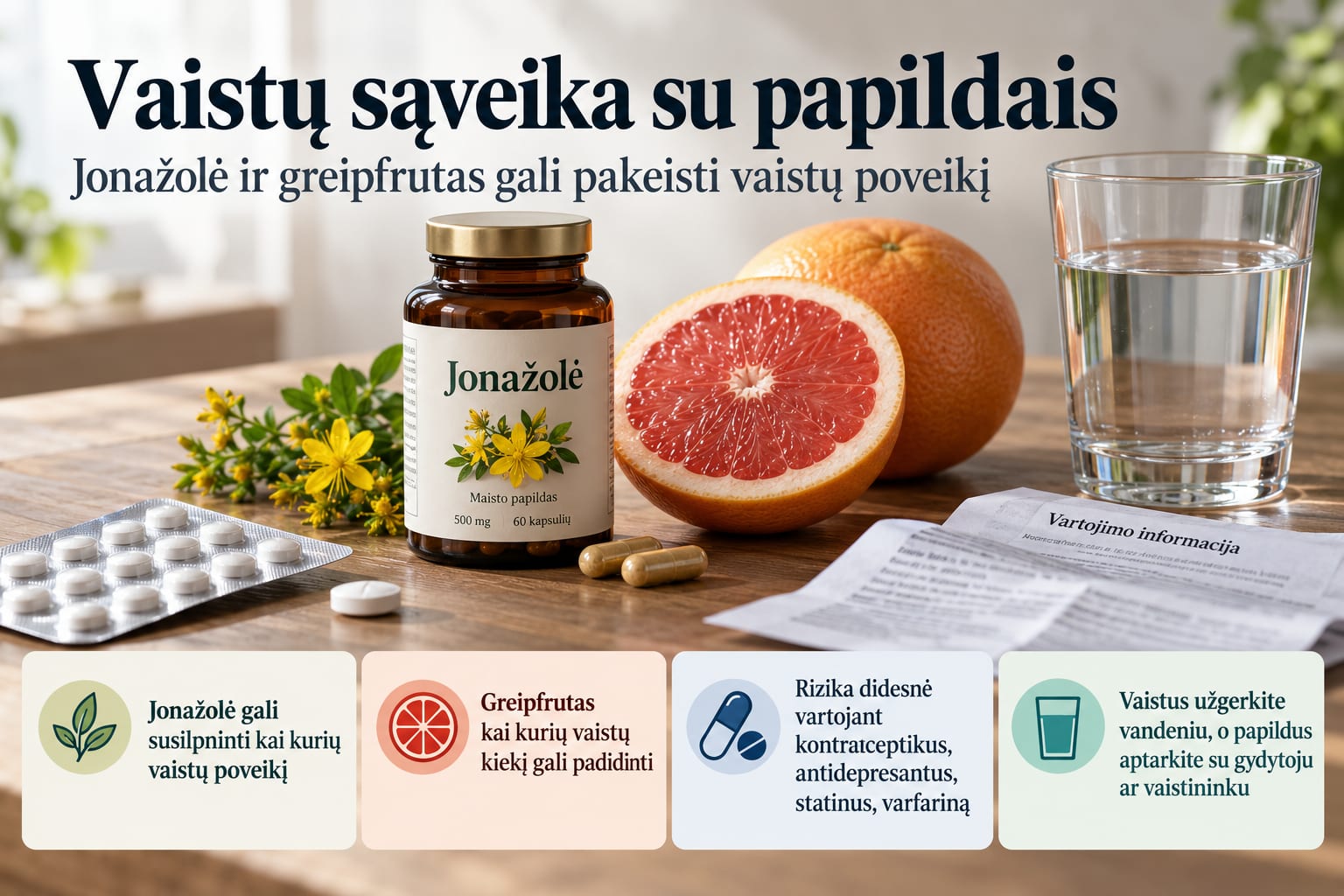 Vaistų sąveika su papildais