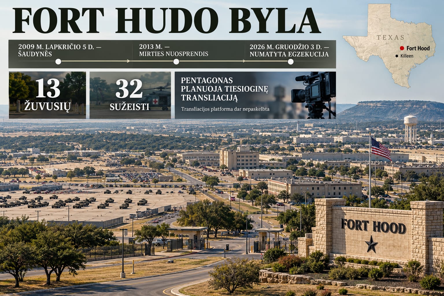 JAV kariuomenė žada tiesiogiai rodyti sušaudymą