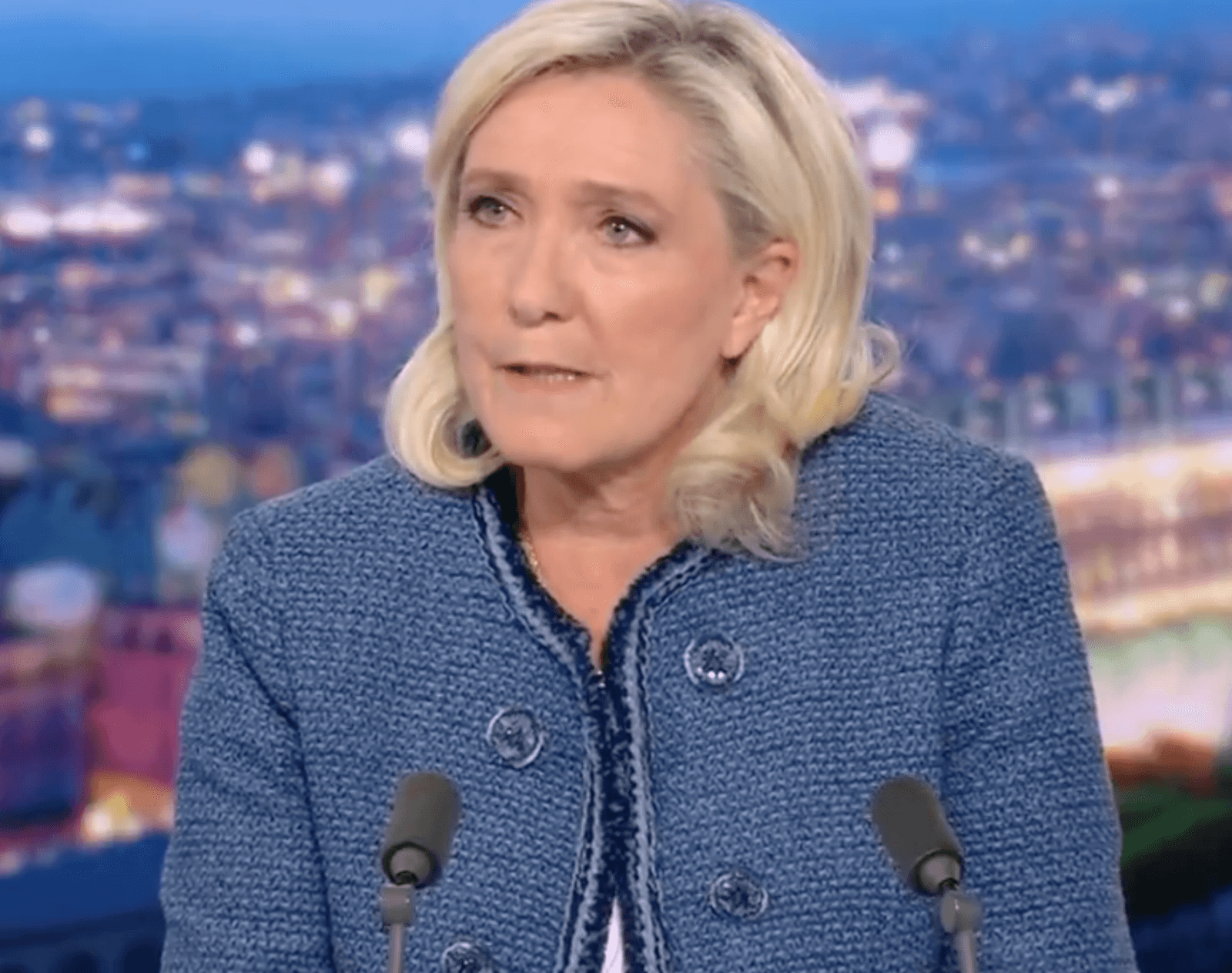 Marine Le Pen ekrano nuotrauka