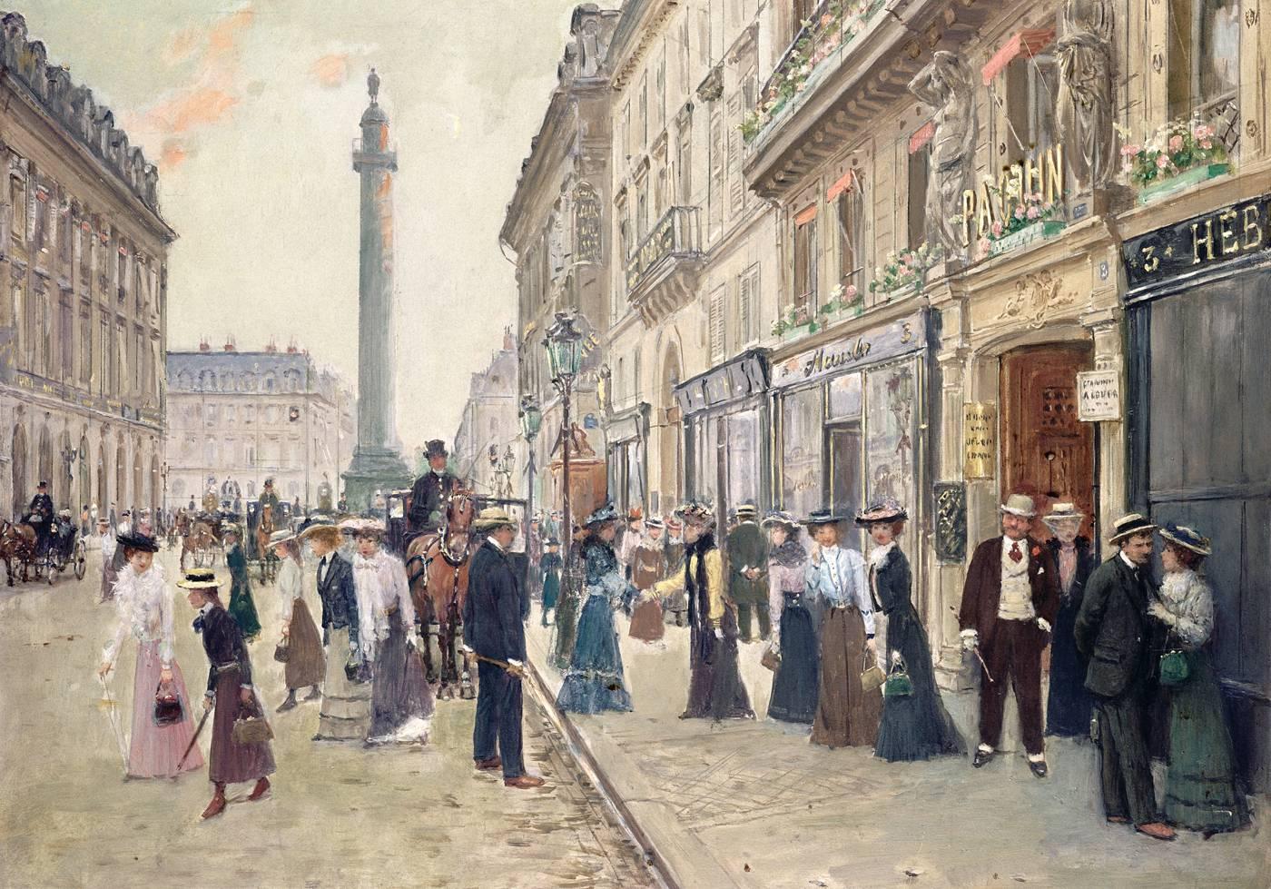 Sortie des ouvrières de la maison Paquin. histoire-image.org