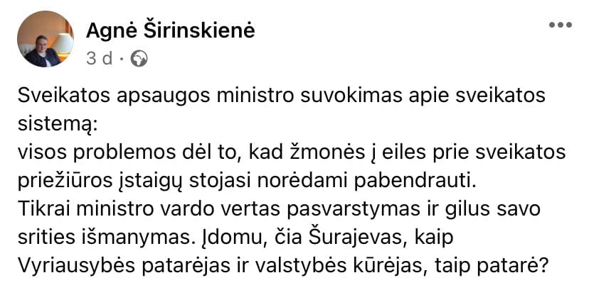 A. Širinskienės pasisakymas