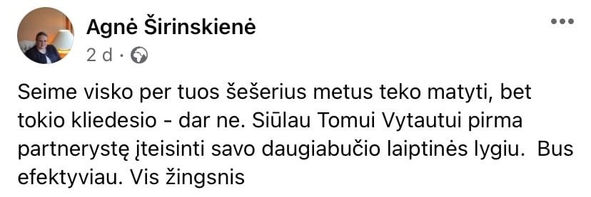 A. Širinskienės pasisakymas