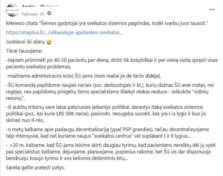 feisbuko komentaras