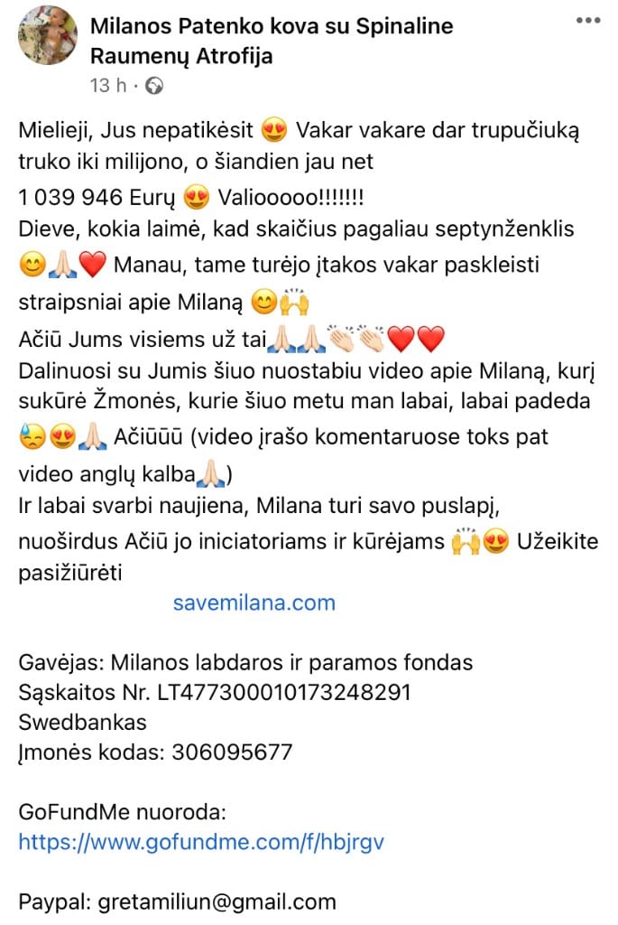 Milanos paskyra