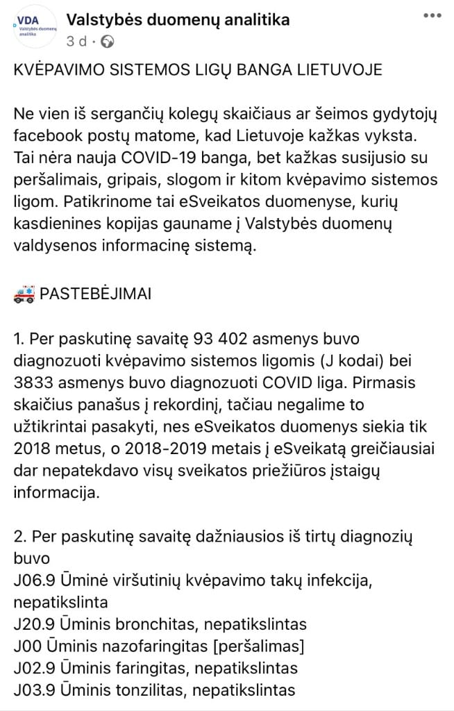 Valstybės duomenų analitikos pasisakymas