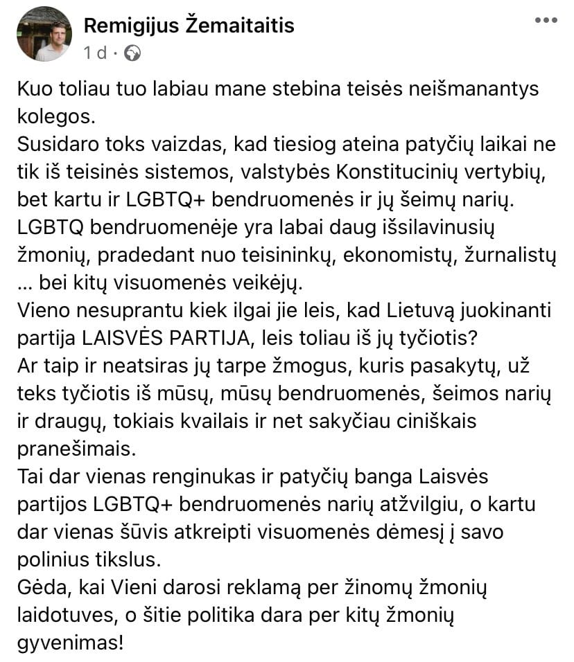 R. Žemaitaičio pasisakymas