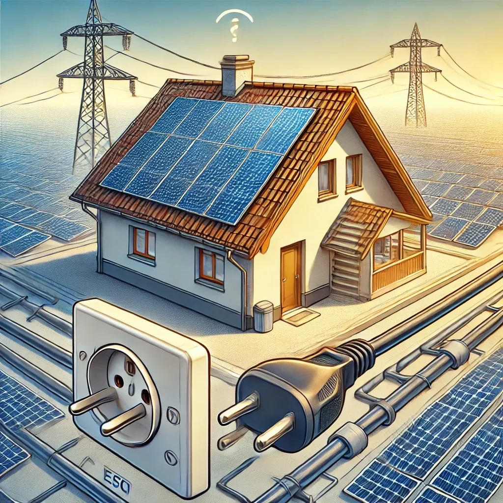 Saulės elektrinės jungiamos į ESO tinklą. DI paveikslėlis