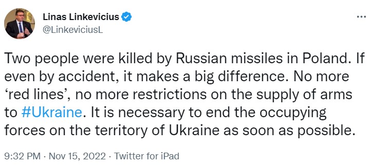 Lino Linkevičiaus pozicija