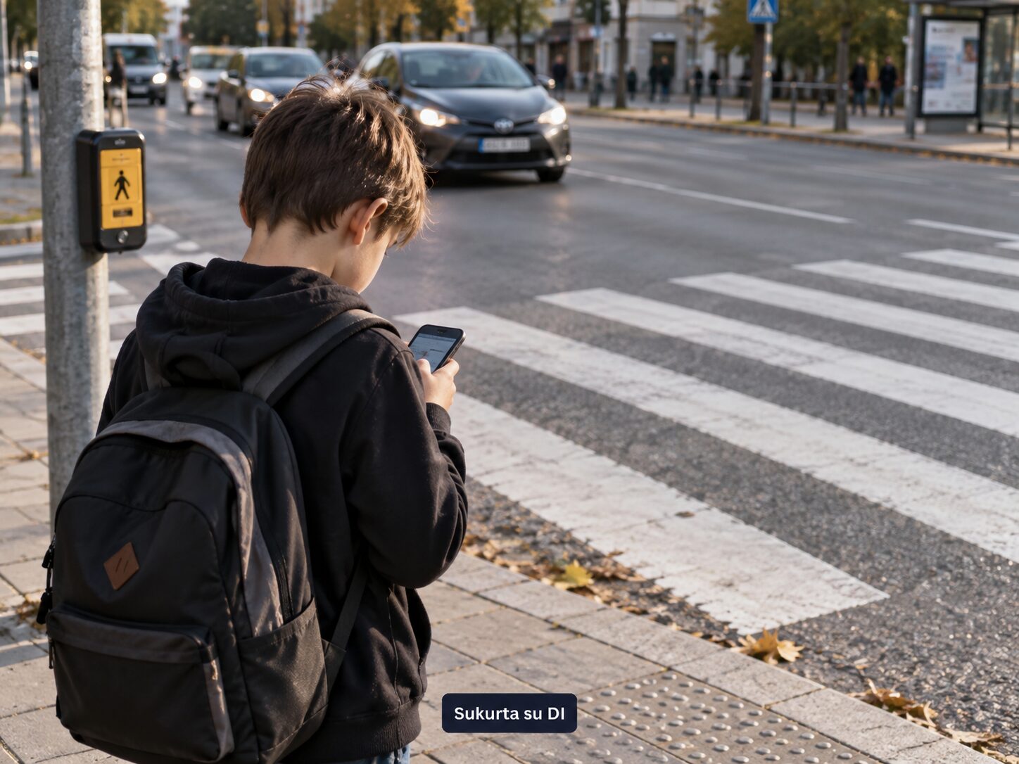 Nerimą kelianti tendencija prie perėjų: 8 iš 10 vairuotojų mato į telefonus įnikusius vaikus