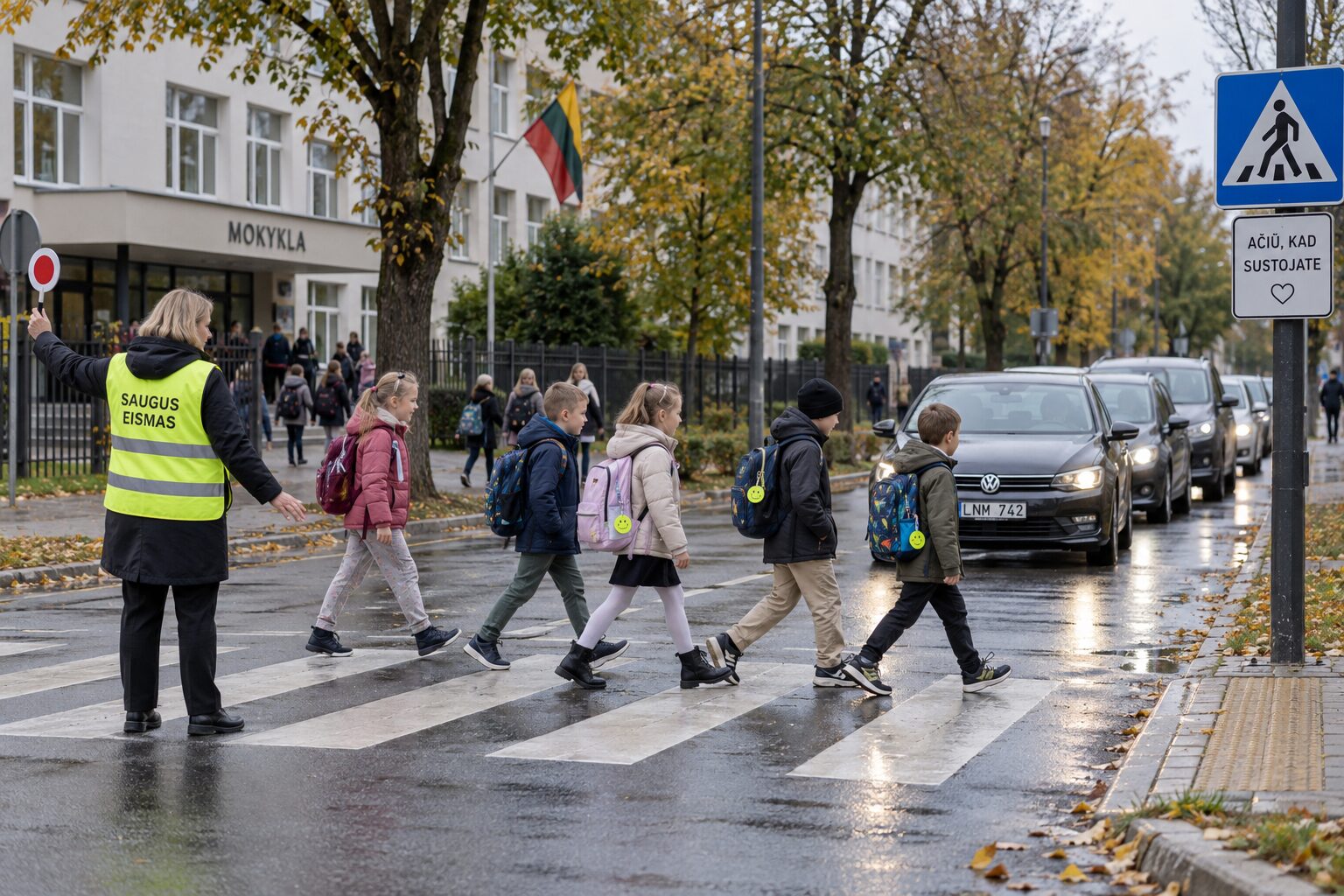 Rugsėjį keliuose nukenčia daugiausia vaikų: pradinukai kviečiami į saugaus eismo pamokas