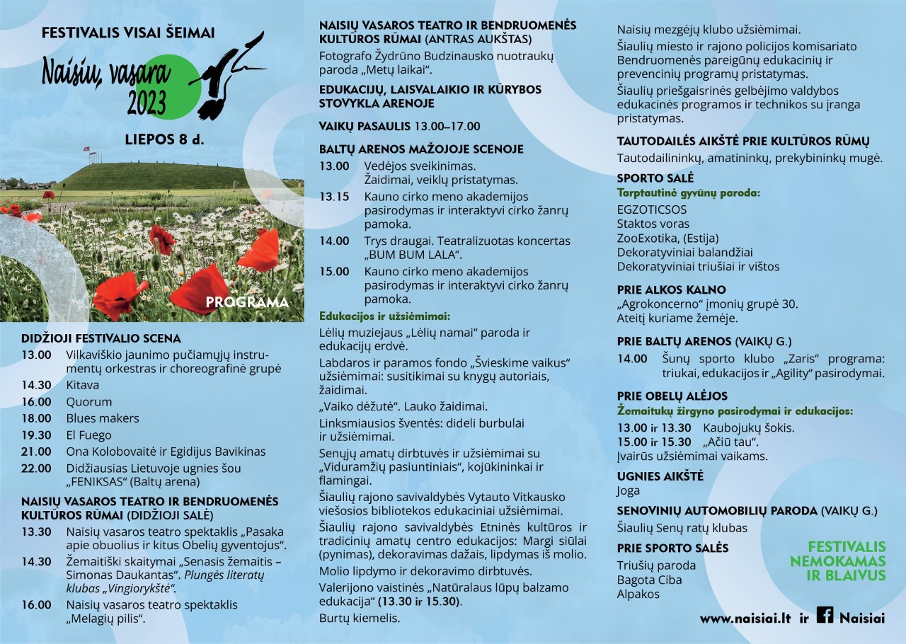 Naisių festivalio programa