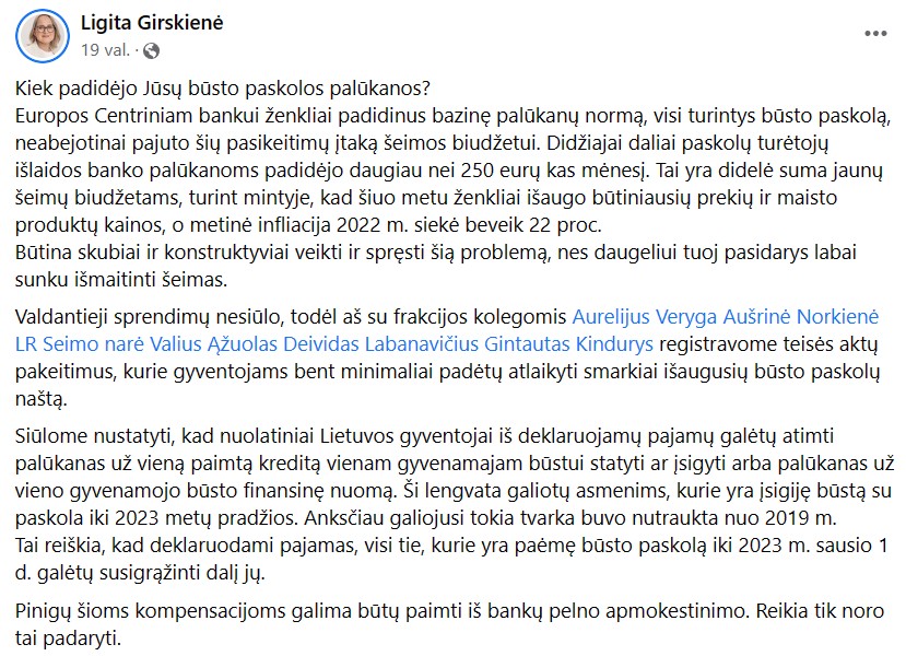 L. Girskienės pasisakymas