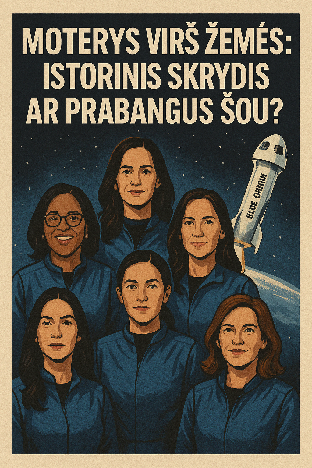 Moterų kosmoso misija. Asociatyvus paveikslėlis