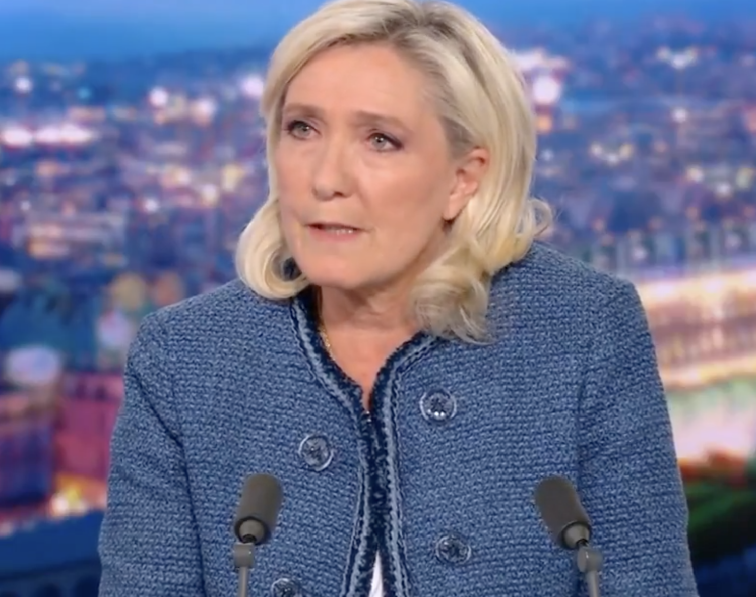 Marine Le Pen ekrano nuotrauka