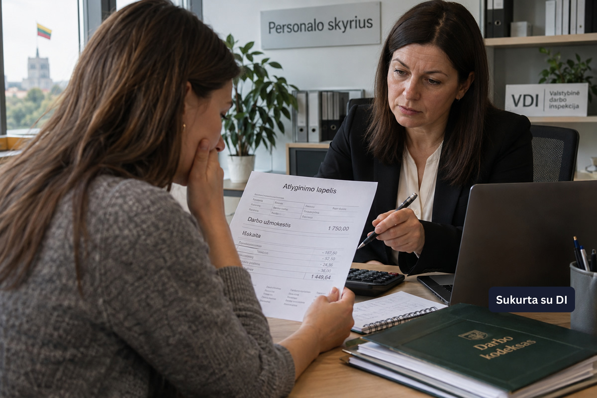 VDI įspėja: darbdavys negali savavališkai daryti išskaitų iš darbuotojo atlyginimo
