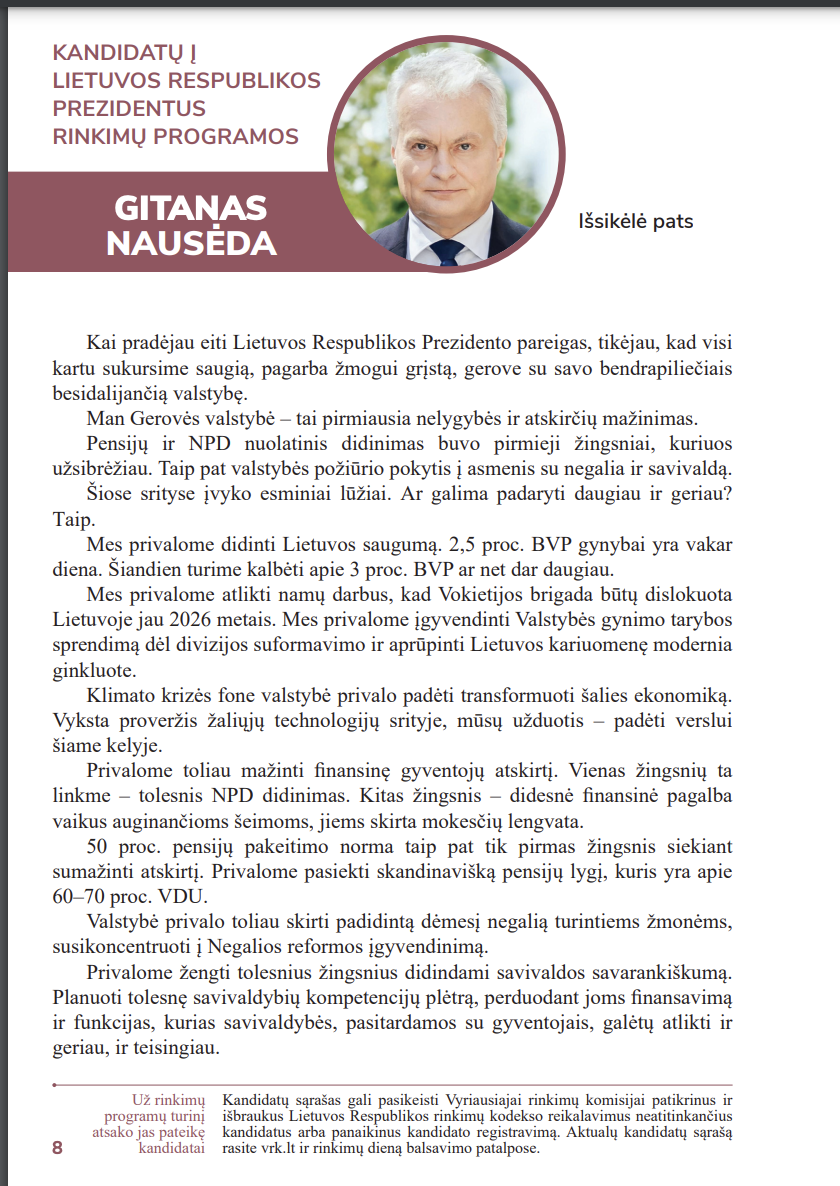 G. Nausėdos programa