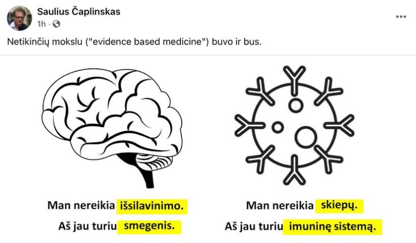 S. Čaplinsko pasisakymas