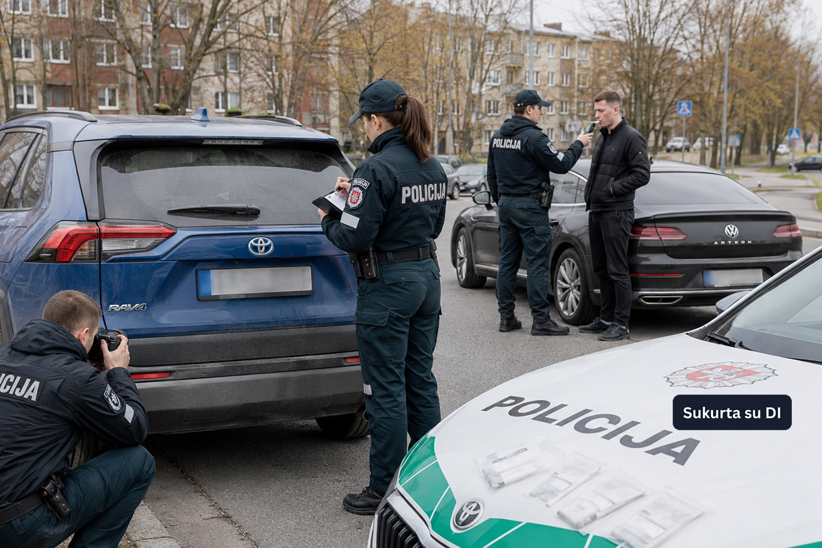 Policijos suvestinė: trys žmonės sužaloti peiliais, pavogtas 35 tūkst. eurų vertės automobilis