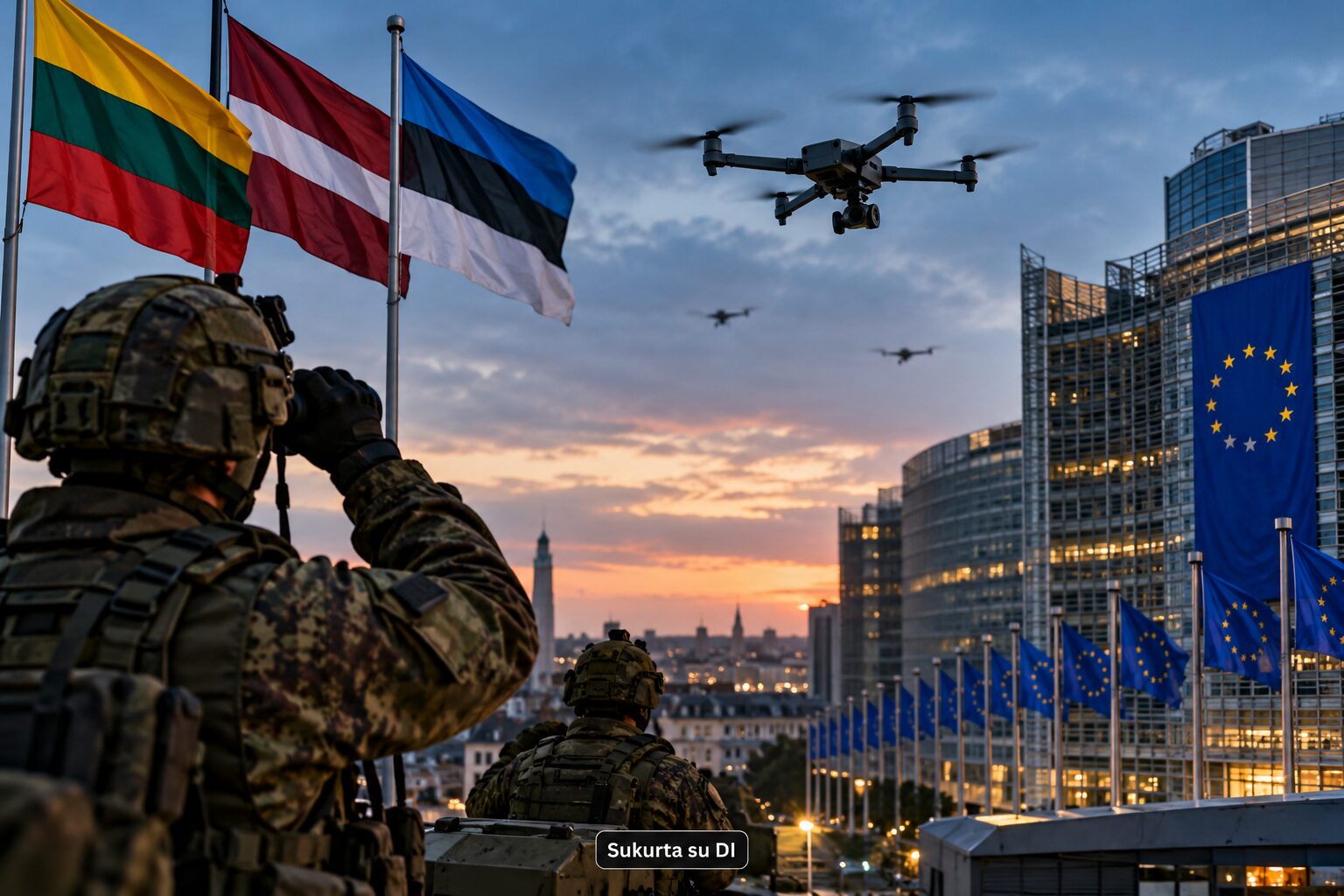 Baltijos šalys sunerimo dėl dronų: iš Briuselio prašo 500 mln. eurų