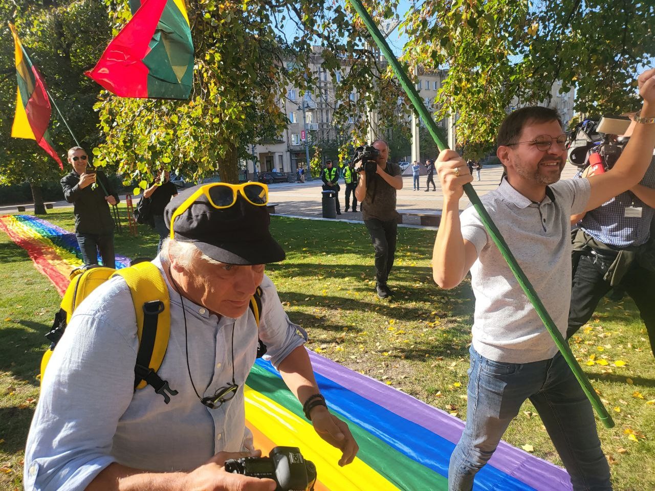 LGBT protesto akcija prie Seimo