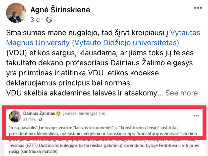 A. Širinskienės pasisakymas
