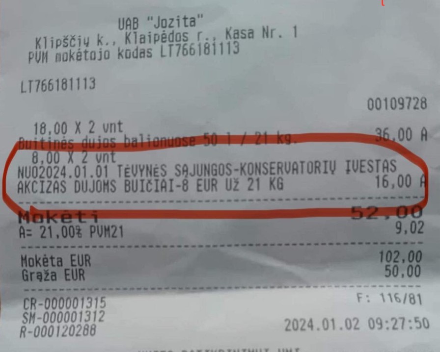„Jozitos“ kvitas