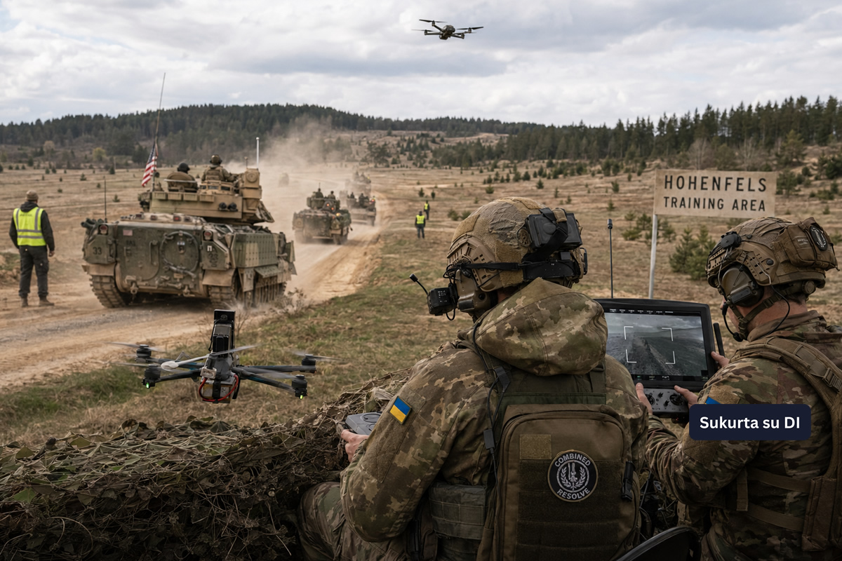 Ukrainos dronų operatoriai pratybose „sunaikino“ JAV šarvuotąją brigadą