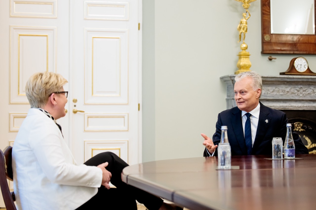 Prezidentas Gitanas Nausėda susitiko su ministre pirmininke Ingrida Šimonyte
