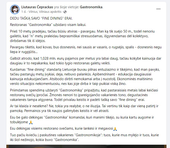 Liutauro Čepracko įrašas