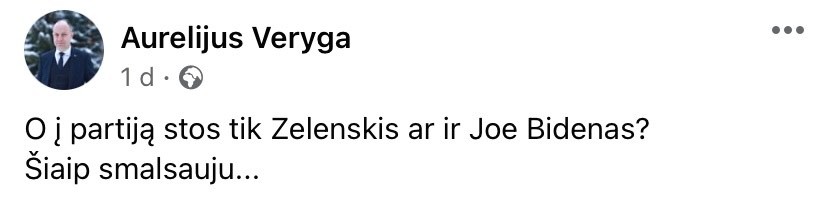 A. Verygos pasisakymas