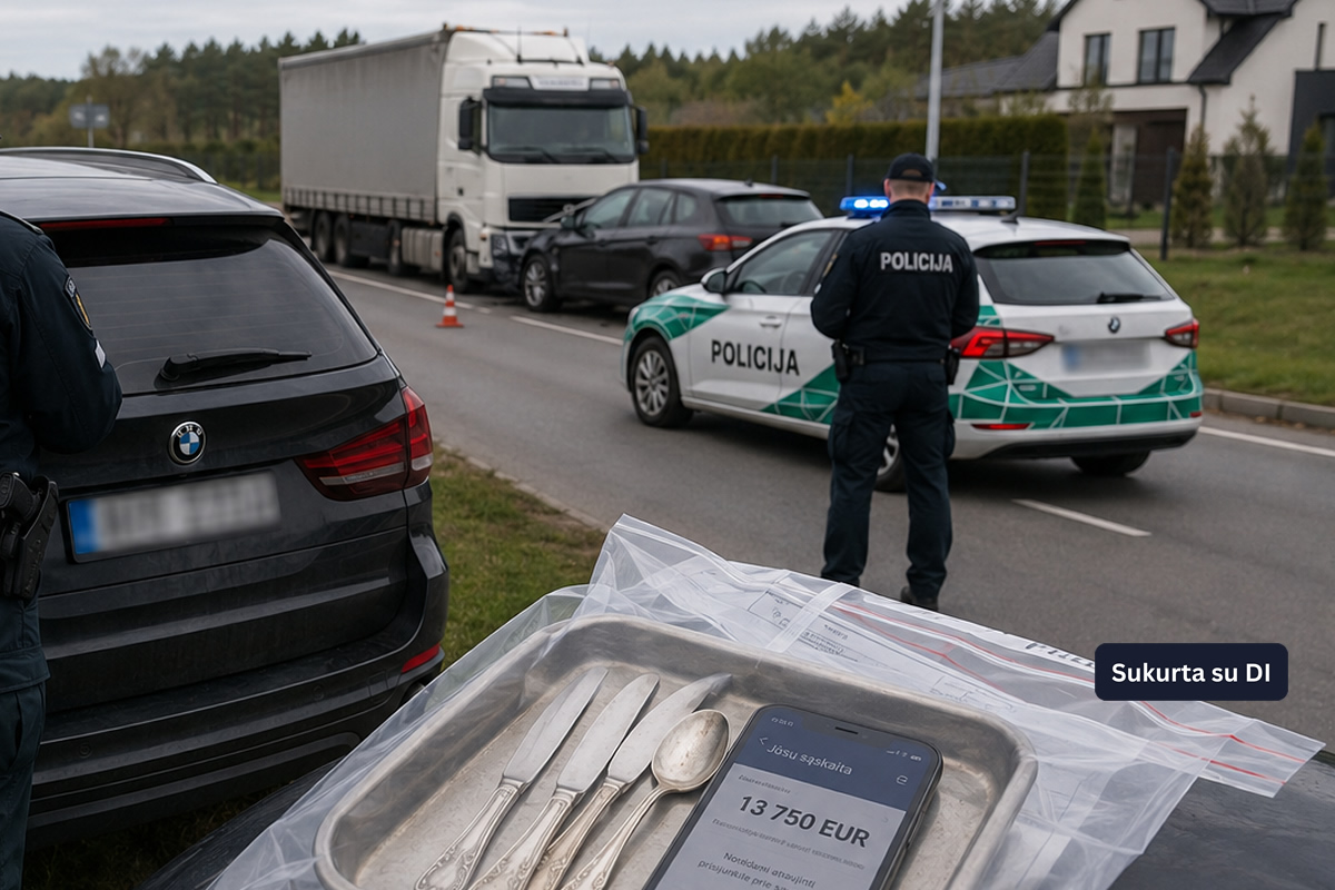 Savaitgalio policijos suvestinė: keliuose žuvo moteris, sukčiai išviliojo beveik 29 tūkst. eurų