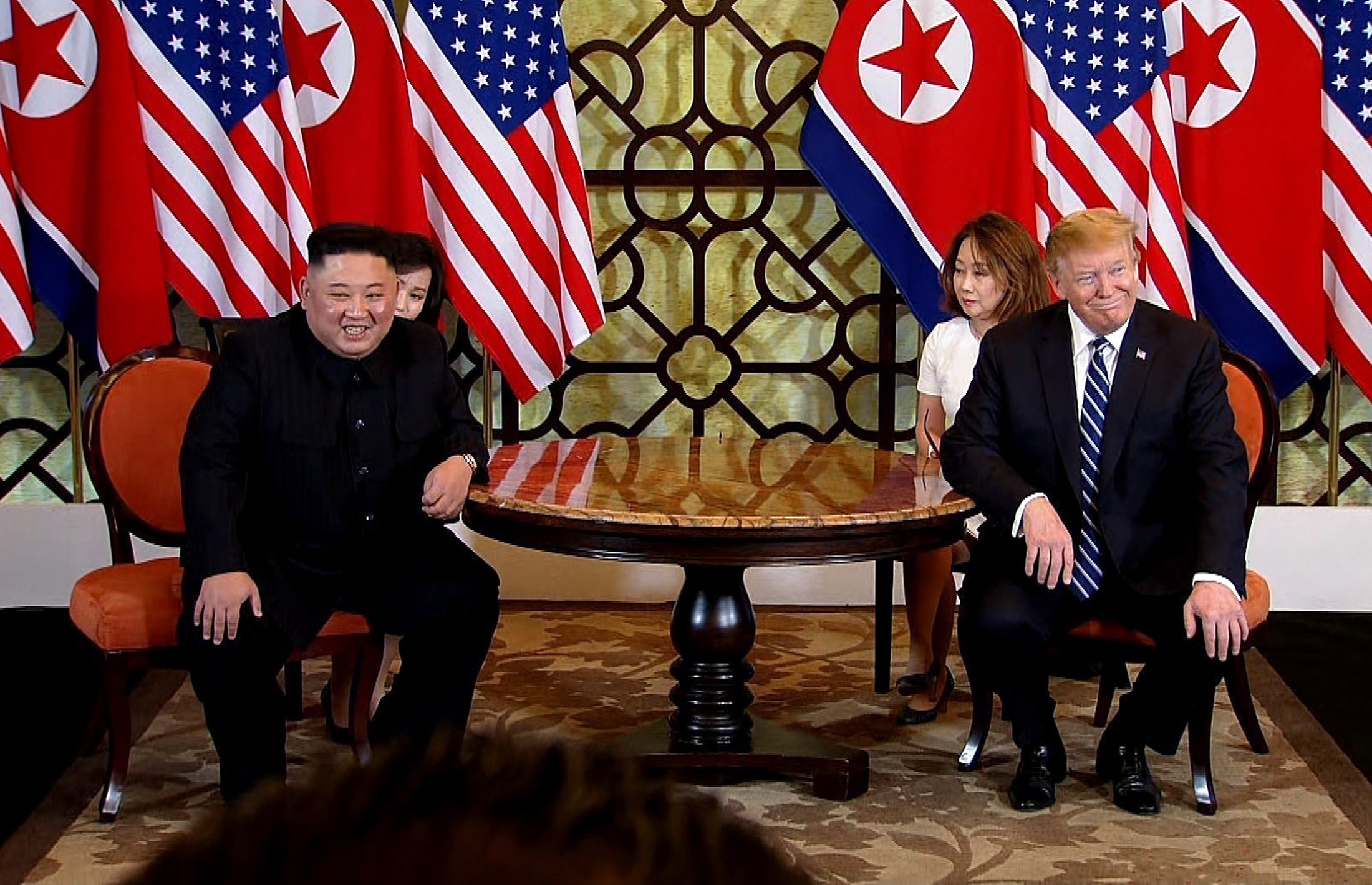 D. Trumpas ir Kim jong-unas