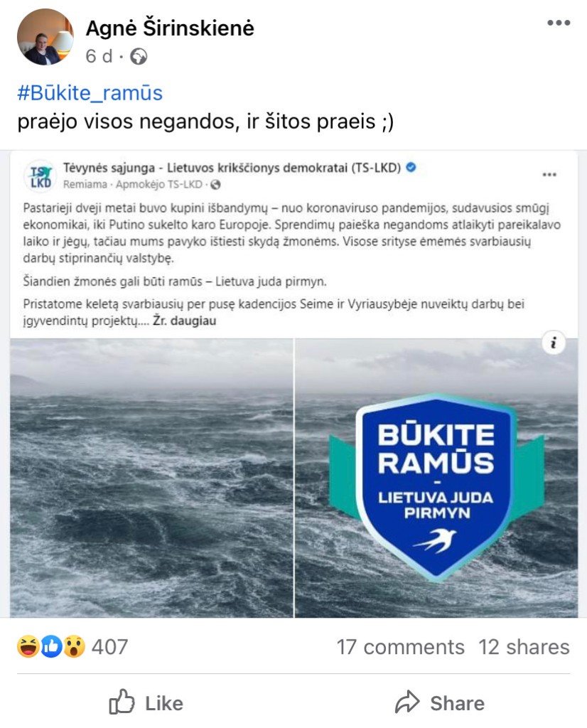 A. Širinskienės pasisakymas