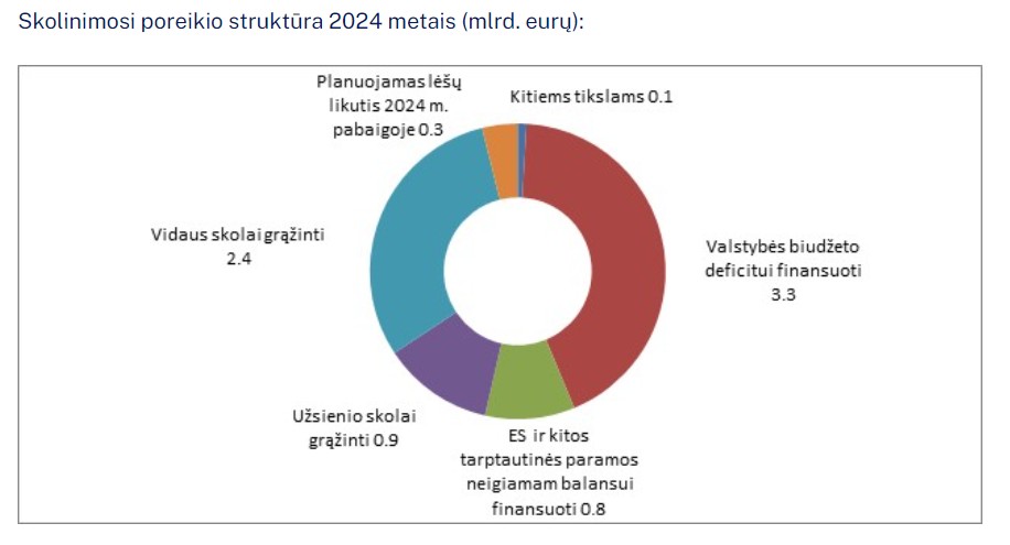 Skolinimosi poreikio struktūra