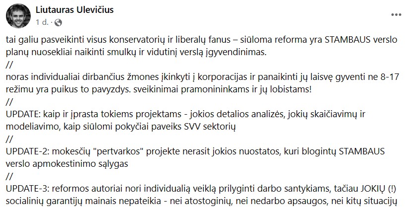 L. Ulevičiaus pasisakymas