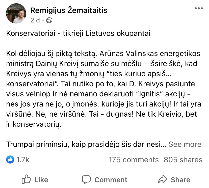 R. Žemaitaičio pasisakymas